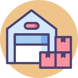 Icône représentant la gestion logistique, SCM et le WMS avec Empiria Flow.