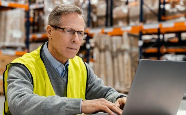 Interface ERP cloud affichant le monitoring 24/7 pour garantir la continuité de production.