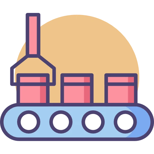 Icône représentant la Transformation Digitale et l'intégration ERP de la chaîne de valeur.