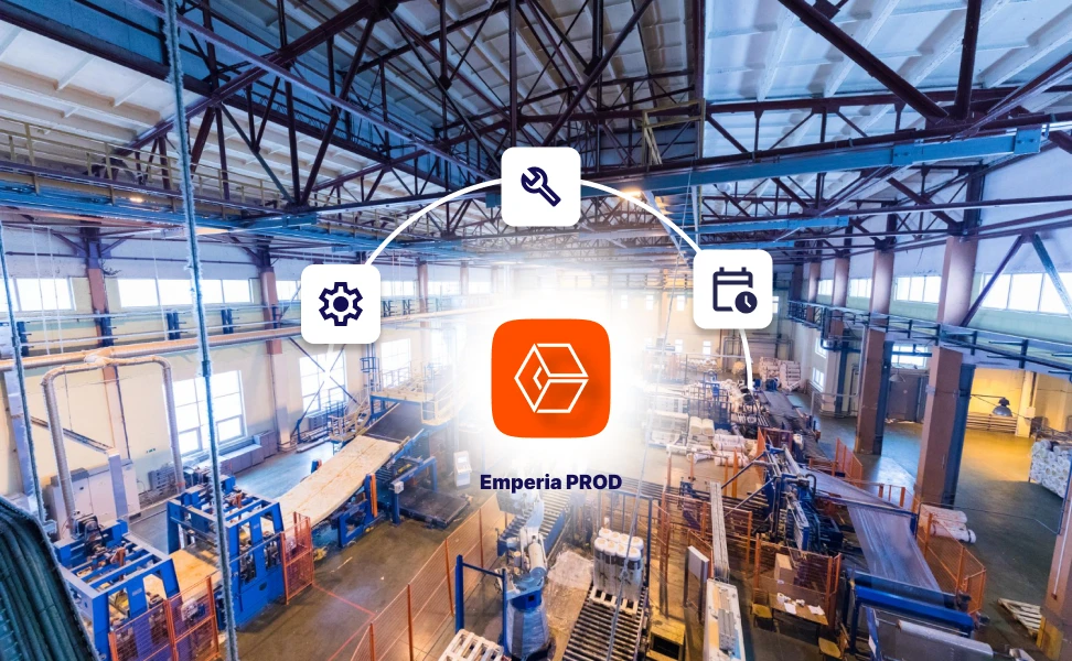 Interface de configuration ERP Emperia Suite illustrant un paramétrage sur mesure pour la GPAO industrielle.