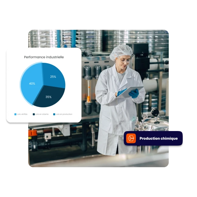 ERP PLM chimique illustrant les priorités stratégiques et les enjeux industriels : sécurité, conformité et optimisation de la production